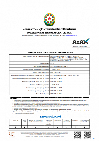 Qida təhlükəsizliyi agentliyi - 17.02.2025