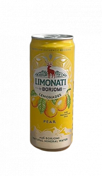 Borjomi CAN with “Pear” with parkling water 330ml 