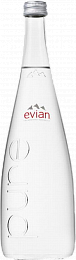 Evian still 750ml glass