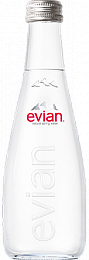 Evian still 330ml glass