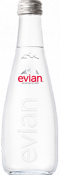 Evian still 330ml glass
